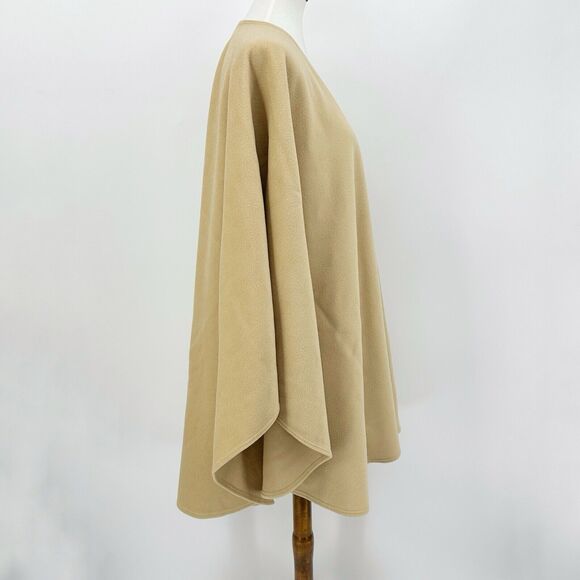 Roeckl Women Cape Poncho Beige Merino Wool Cashgora Angora Drapecore Minimalist - Picture 3 of 5